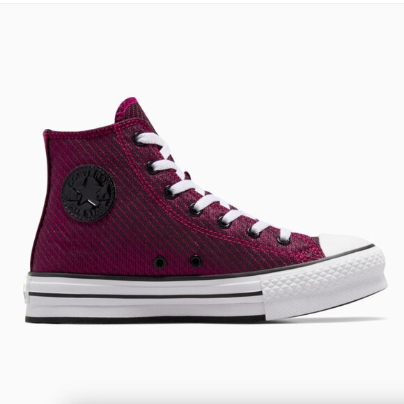 Chuck Taylor All Star Platform Lift Sparkle Prime Pink/White/Black Kids 13 Punk